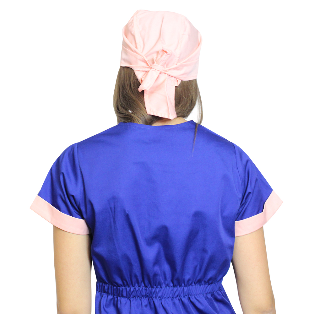 Boneta piersica, unisex, marime universala, cu prindere tip snur la spate 2